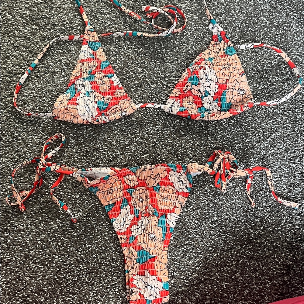 Colorful Patterned Bikini Set